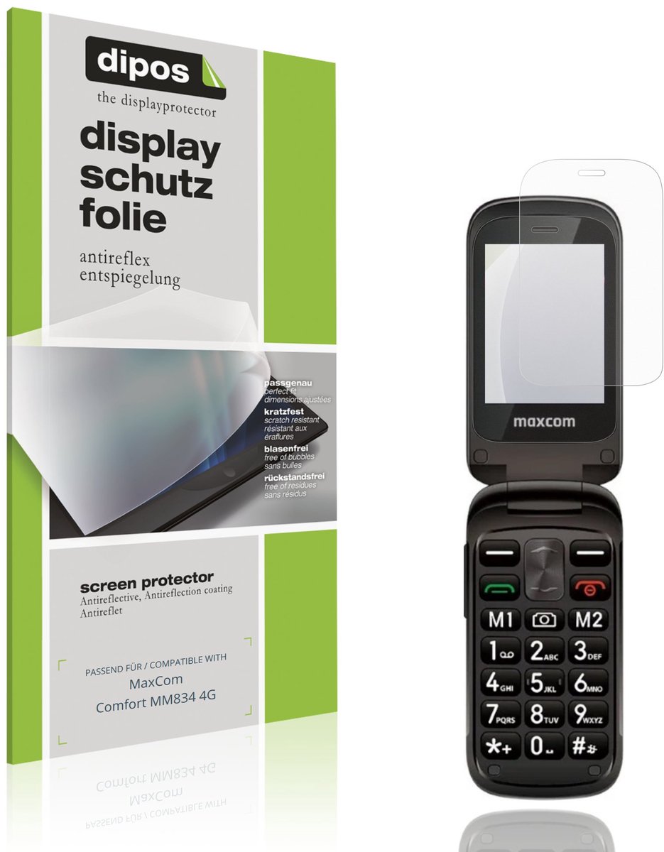 dipos – 4x Matte Beschermfolie geschikt voor MaxCom Comfort MM834 4G | Krasbestendige & antireflecterende Screenprotector Ultra-Thin