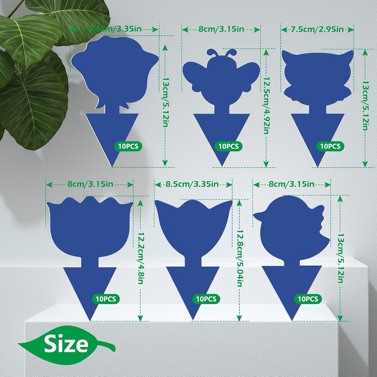 Mottenval - Blauw - 60 Stuks - Insectenvallen voor Binnengebruik - Anti-Muggen en Trips Vallen