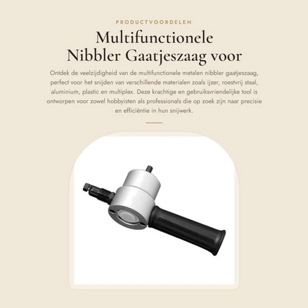 Multifunctionele Nibbler - Gaatjeszaag voor Elektrische Boor - Geschikt voor Diverse Materialen - Hoogwaardige Materialen - Snelle Bevest...