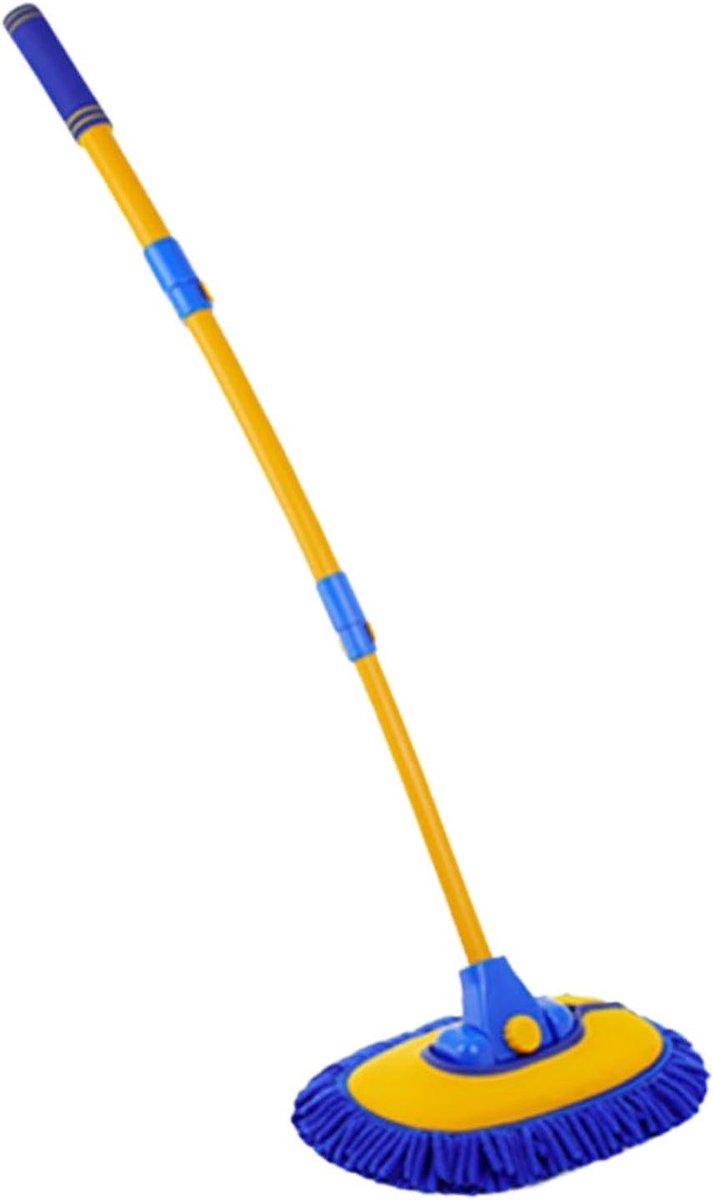 Autowasmop - Reinigingsborstel - Auto Reinigen - Uittrekbare Handgreep - 50-102 cm - Blauw