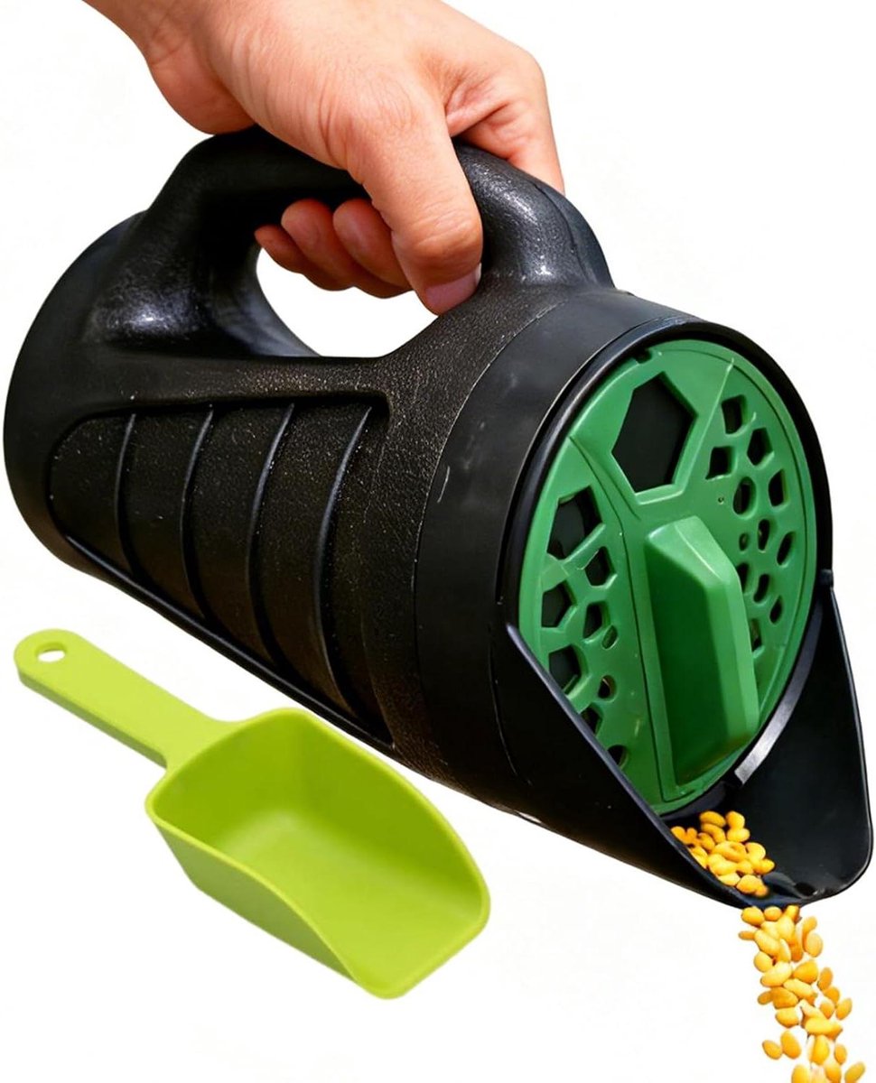 Handstrooier Mest - Tuin Bemester Bodemstrooier - Gazon Bemesten - Schopvormige Laadstructuur - 15.01 x 15.01 x 32 cm - null