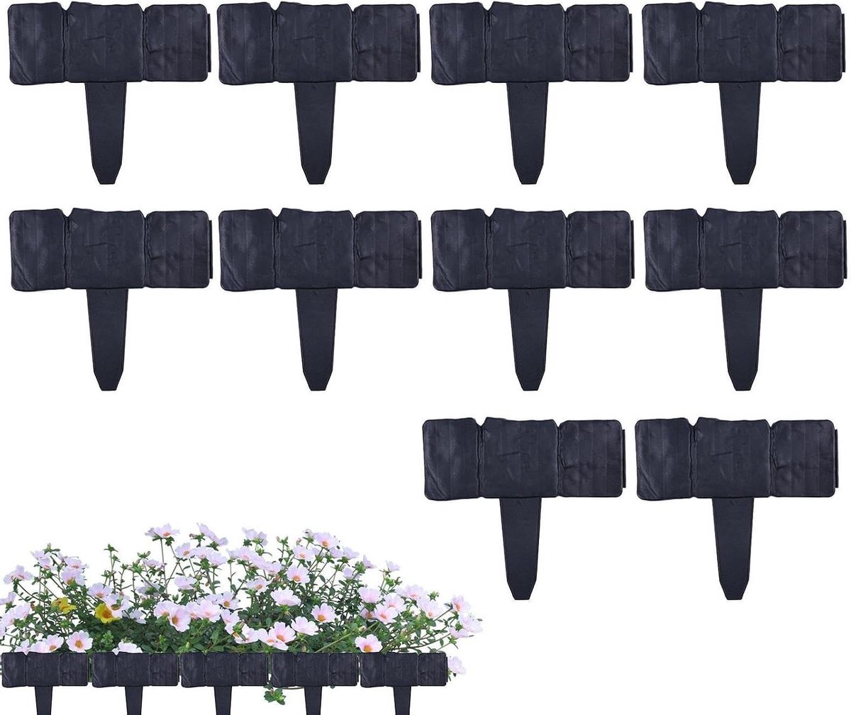 Stenen borderrand - Tuinrand Grasrand - Tuin Afbakenen - Flexibele Lay-out - 10 stuks - Grijs