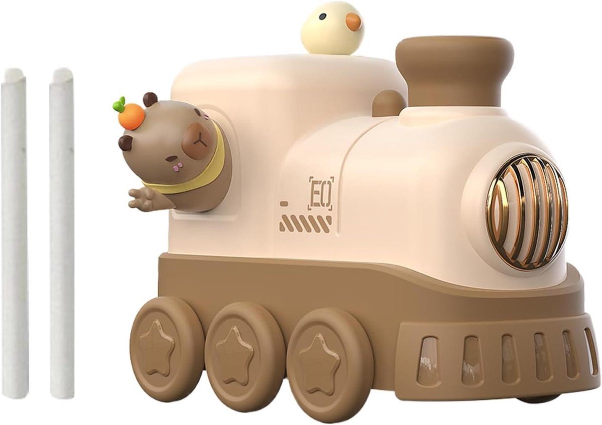 Luchtbevochtiger Kind - Kleine Luchtbevochtiger - Rustgevende Slaap - Schattig Trein Ontwerp - 300ml - Wit