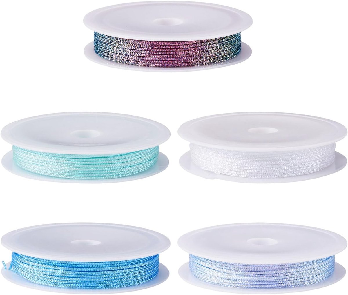 25 Meter 1MM Gevlochten Polyester Koorden voor Ambachten, Chinese Knoop Maken en DIY Sieraden zoals Armbanden en Kettingen in 5 Kleuren