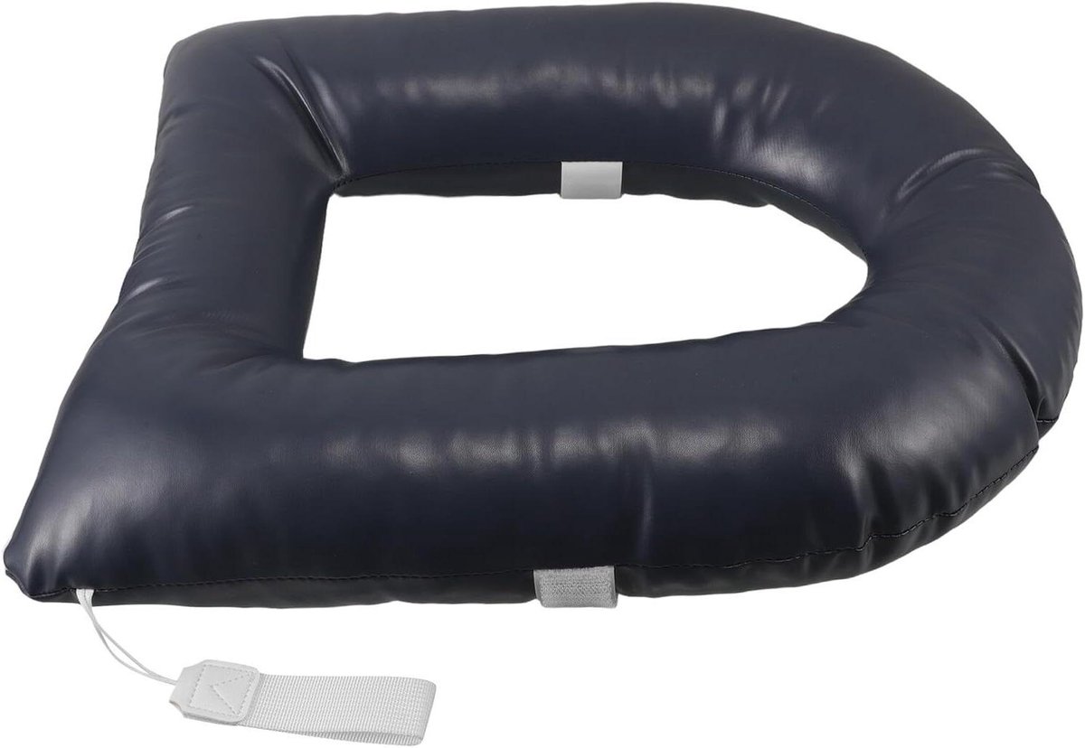 Toiletbril Verhoger - Toiletkussen Zitverhoger - Extra Comfort - Waterdicht Gewatteerd - 40x38x9 cm - Donkerblauw