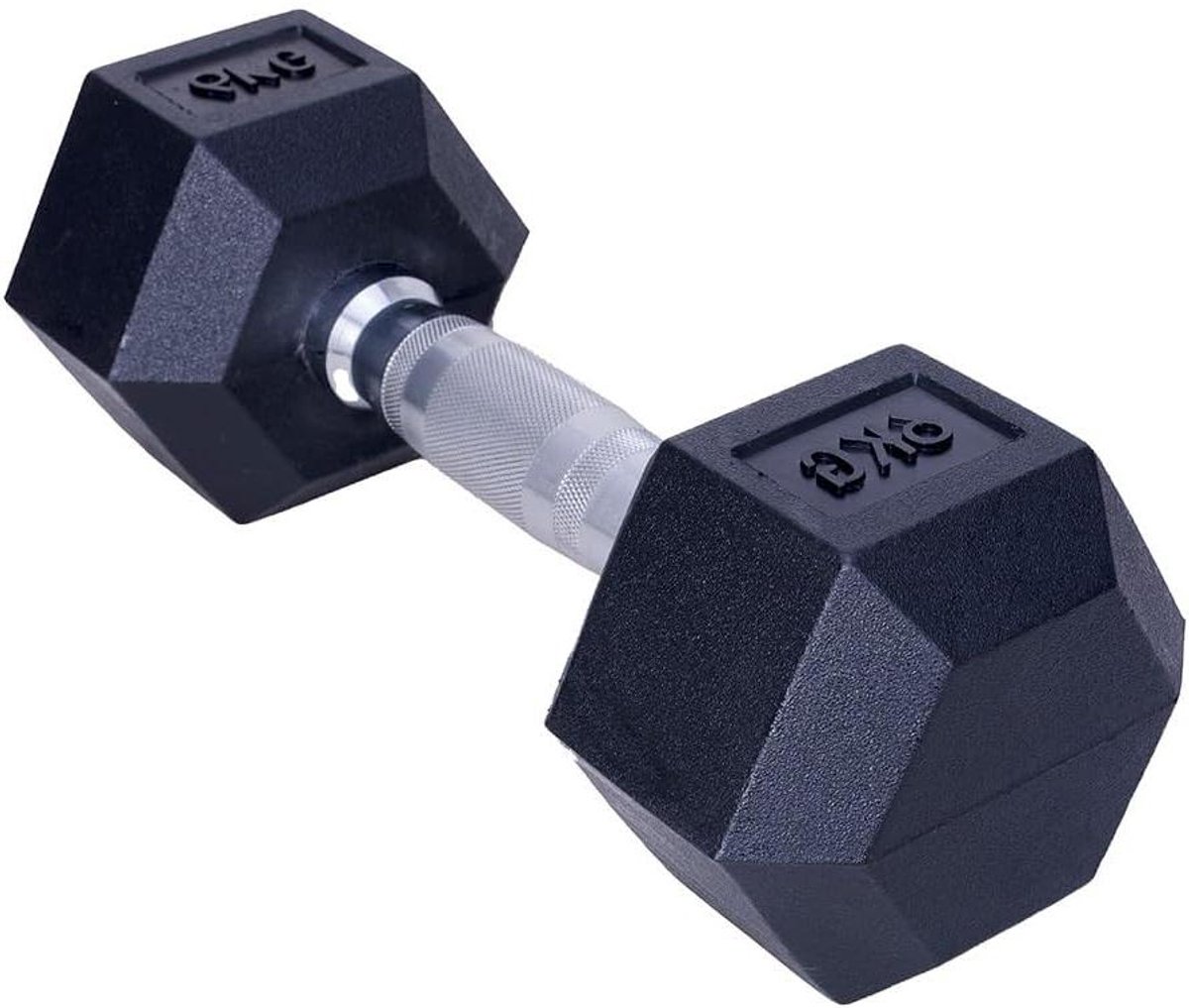 Fitness Halters - Gewichten Set - Kracht Training - Zeshoekige Vorm - 2 x 6 kg - Zwart