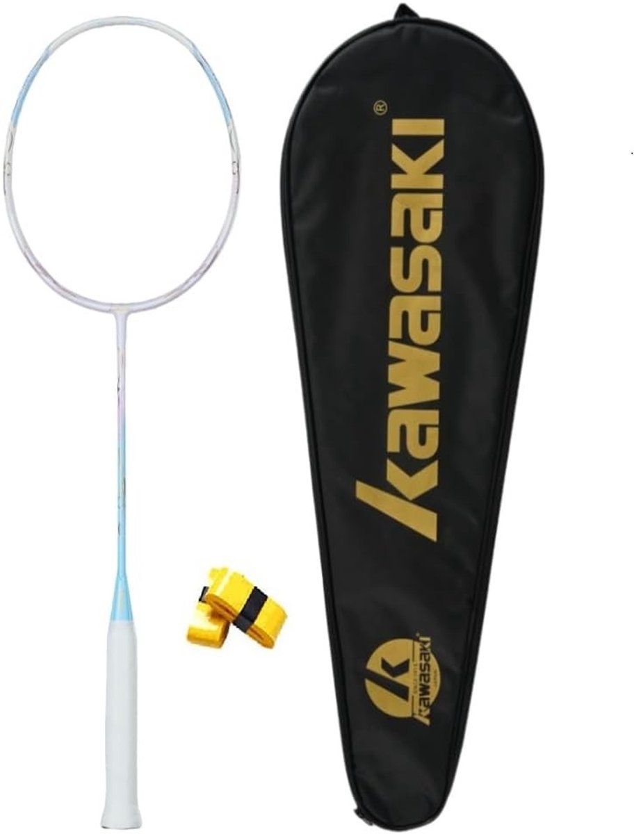 Badmintonset - Blauw - Ultra-lichte Racket met Handgrepen en Tas - Voor Badmintonliefhebbers