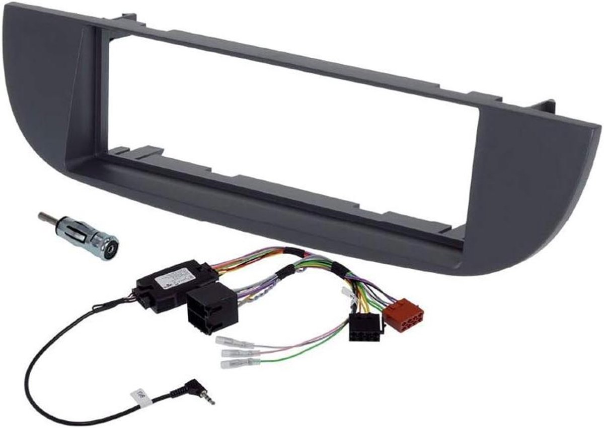 Auto Inbouwset - Radio Adapter - Auto Audio - Met Stuurwielbediening - 1-DIN - Grijs