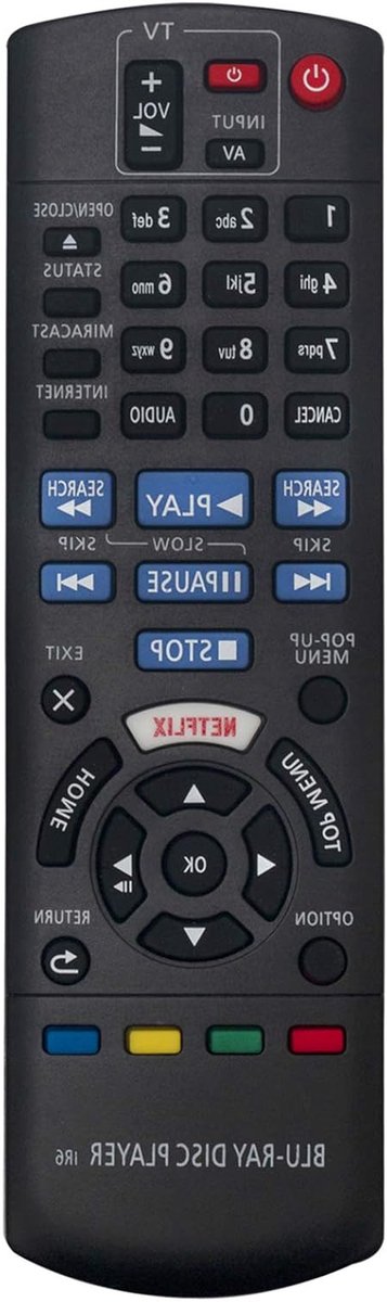 Vervangende Afstandsbediening - Universele Bediening - Blu-Ray Speler Bediening - Directe Werking - 10 Meter Bereik - Zwart