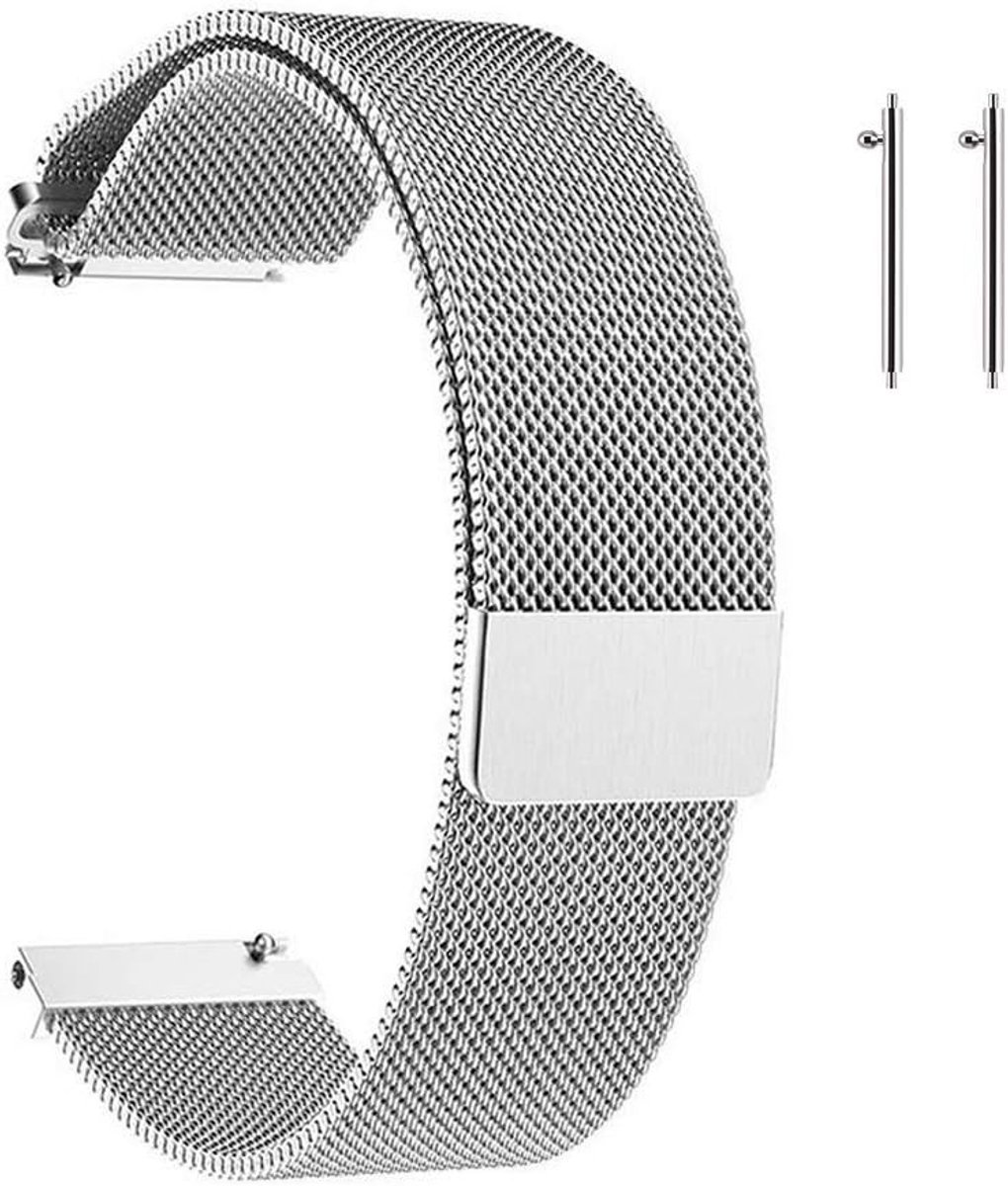 Stalen Horlogeband, Mesh Snelsluiting met Magnetische Sluiting voor Smartwatch en Traditionele Horloges, Verstelbare en Duurzame Band
