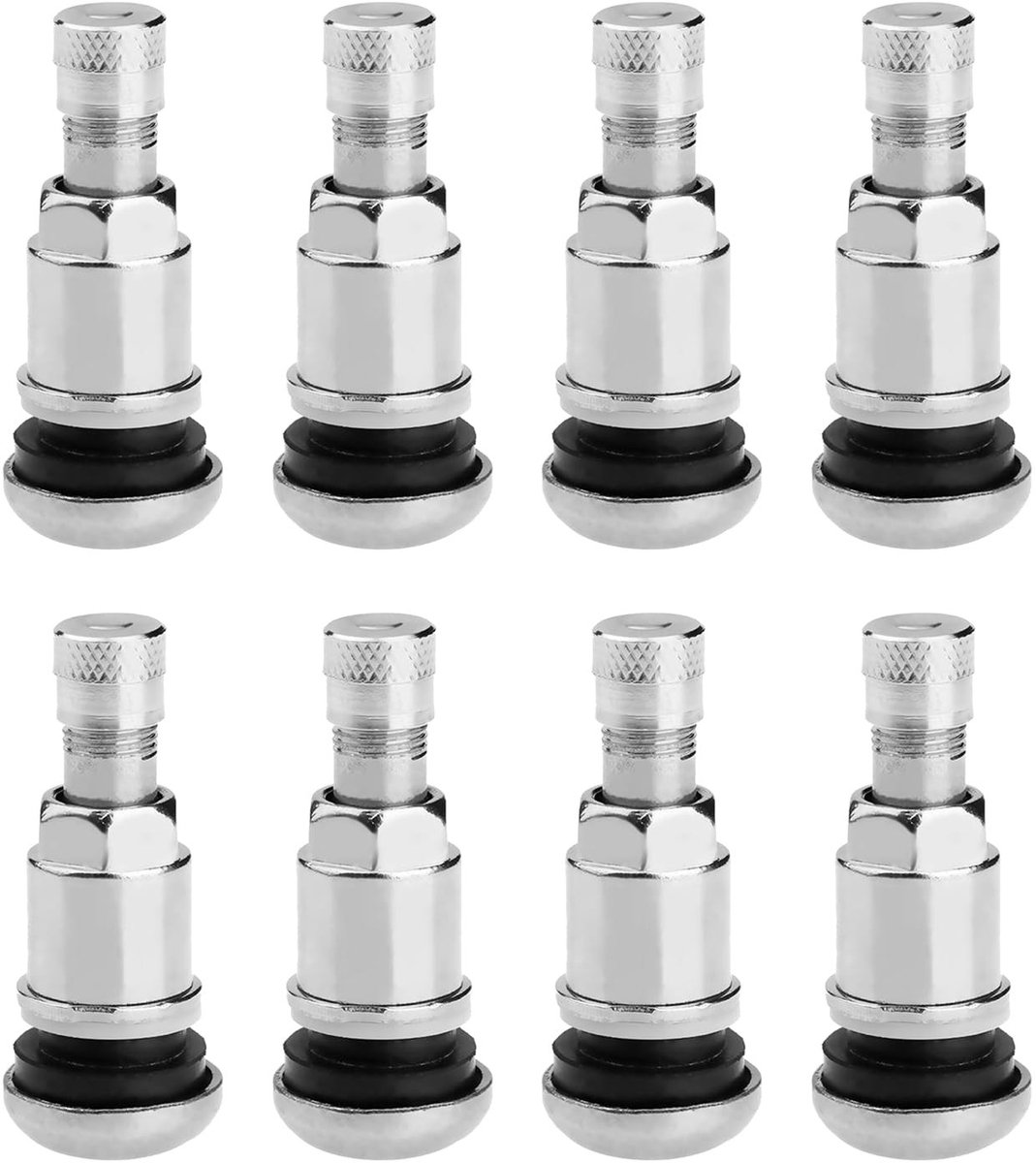 Omgoods - Set van 8 Tubeless Ventielen van RVS
