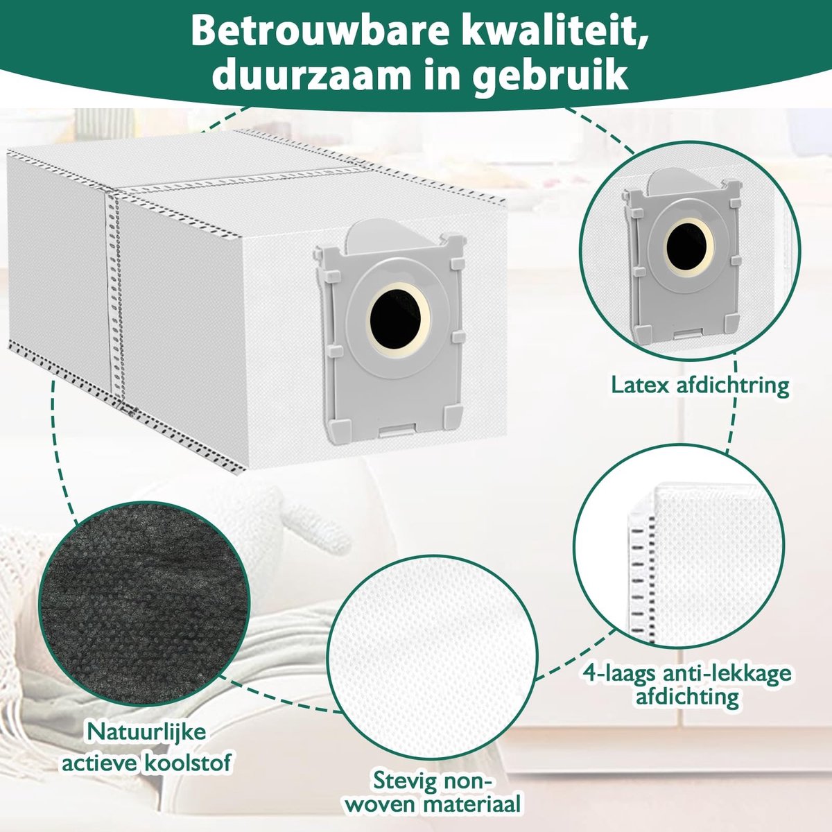Omgoods - Set van 14 Vervangende Stofzakken voor Robotstofzuigers