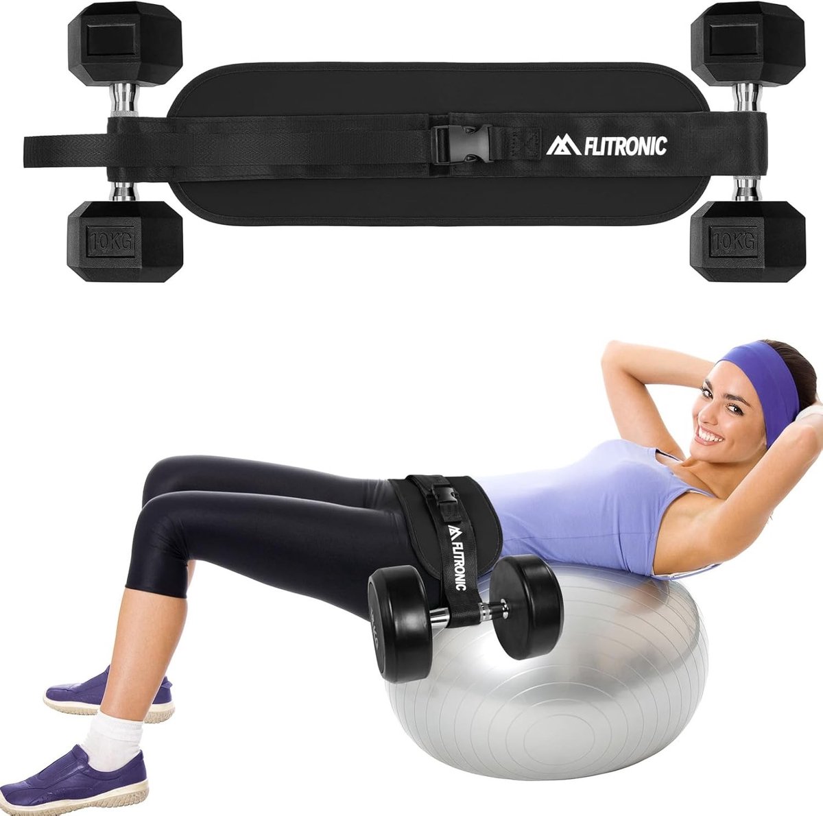 Verstelbare Heupdrukriem met Extra Padding voor Heupduw, Fitness, Krachttraining en Gewichtheffen
