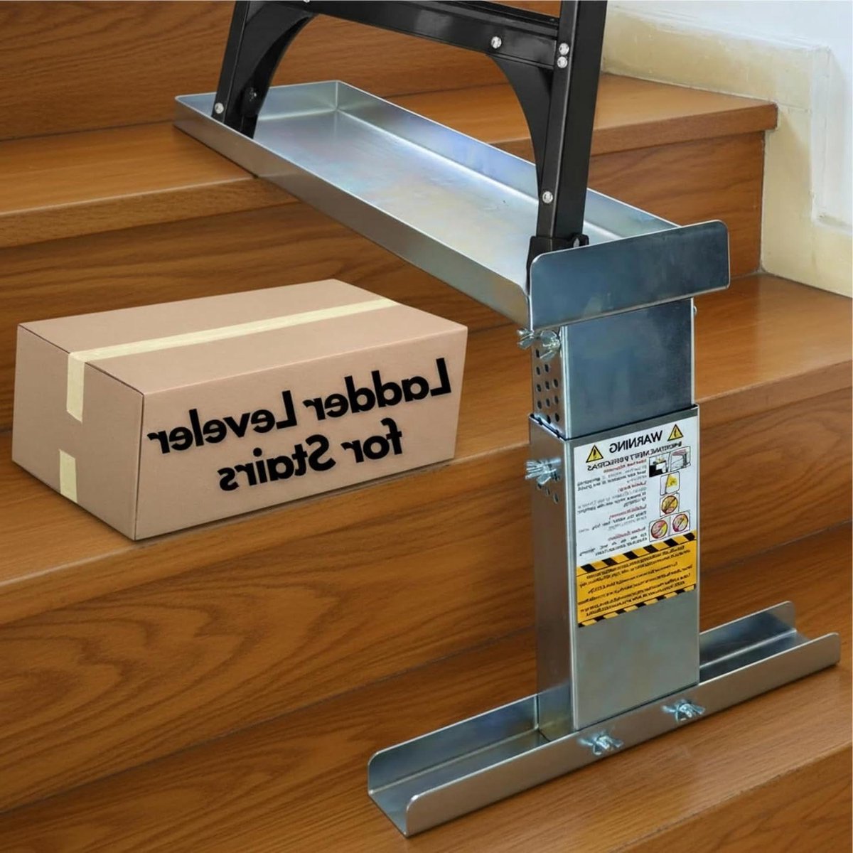 Ladder Nivelleerder - Trapladder Stabilisator - Veilig Werken - Verstelbare Hoogte - Max 24 Inch - Zilver
