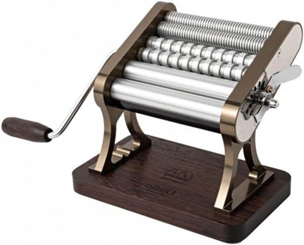 Pastamachine Otello - Keukenmachine - Verse pasta maken - 3 soorten pasta - 150 mm breed - Champagne