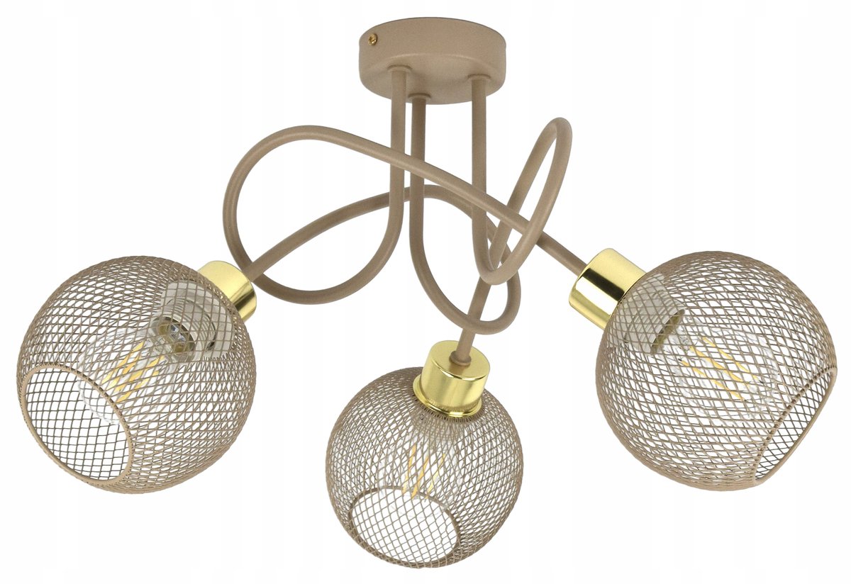 Luxe Plafondlamp Kasjmier Ecru Beige - Stijlvolle Verlichting voor Woonkamer