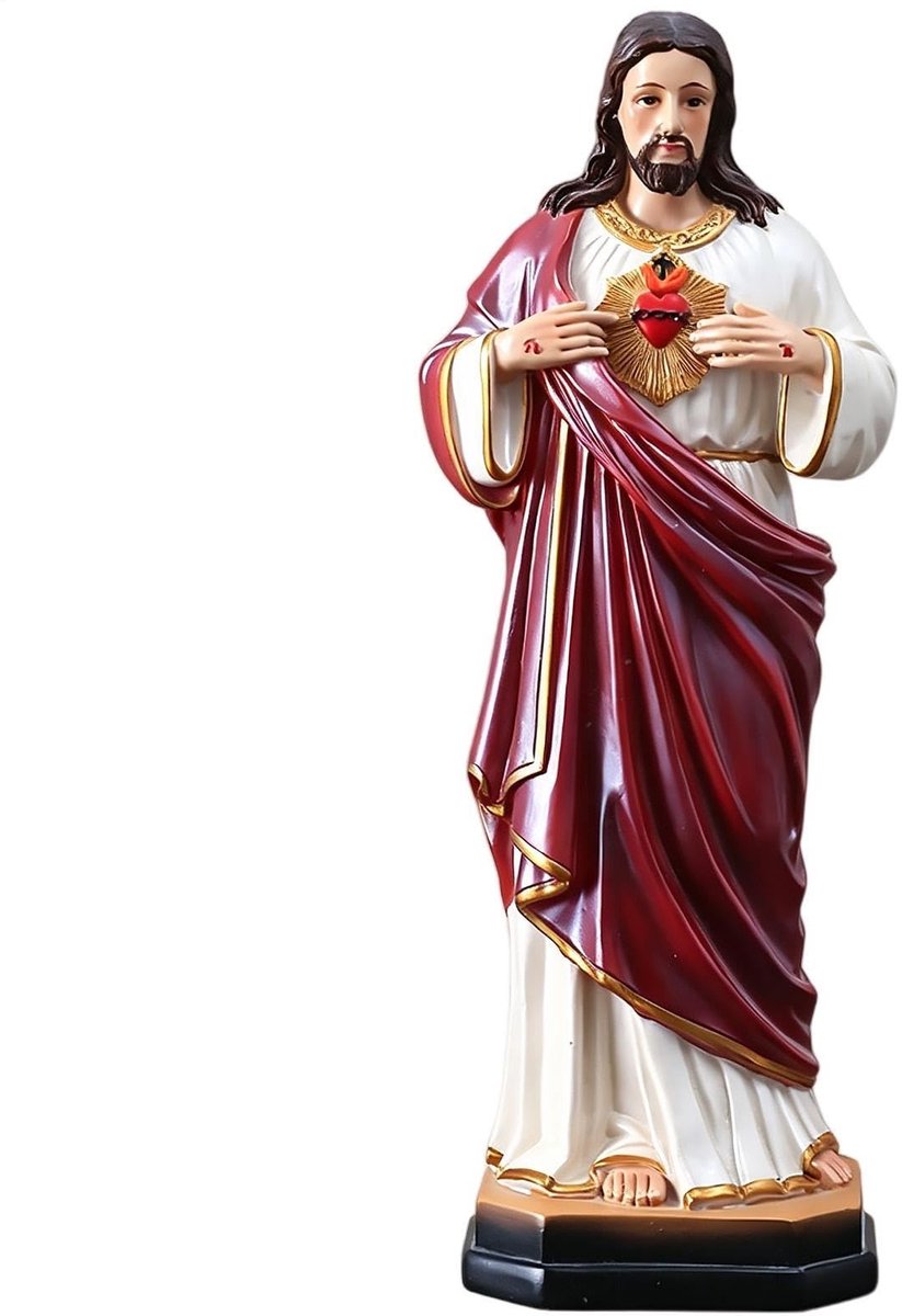 Omgoods - Jezus Christus Beeldje van Hars, Religieuze Decoratie