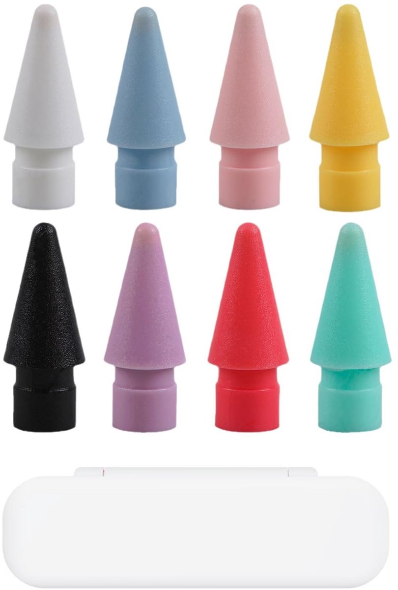 Omgoods - Set van 8 Kleurpotloodpunten met Opbergdoos