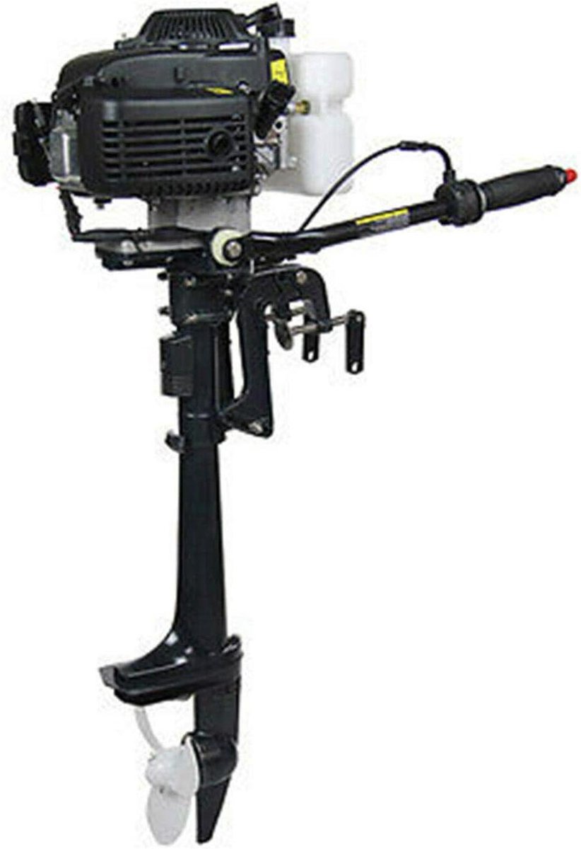 Buitenboordmotor - Bootmotor - Varen - Luchtkoeling - 52cc 4pk - Zwart