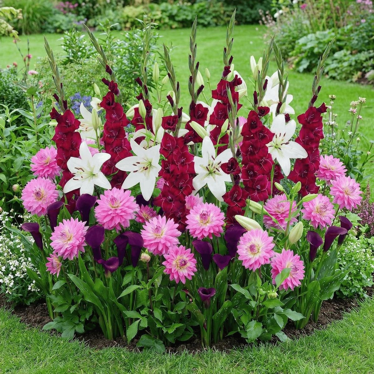 Zomerbloemen Bollen Mix - Bloembollen Tuinplanten - Kleurrijke Tuin Creëren - Meerjarige Bloei - 25 Stuks - Meerkleurig