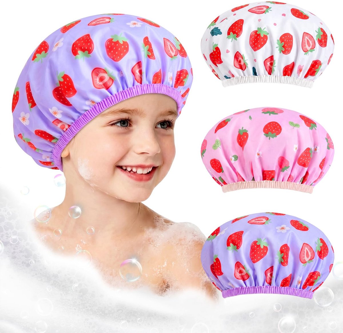 Omgoods - Set van 3 Waterdichte Douchemutsen voor Dames