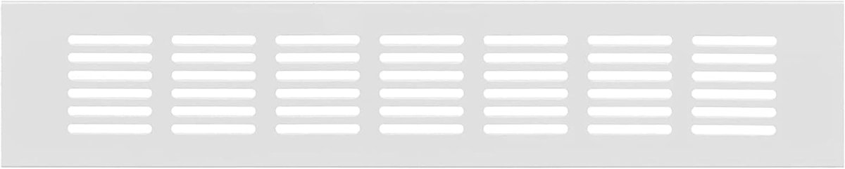 Ventilatierooster Aluminium - Afvoerrooster Rooster - Ventilatie Ruimtes - Eenvoudige Montage - 60 x 300 mm - Wit