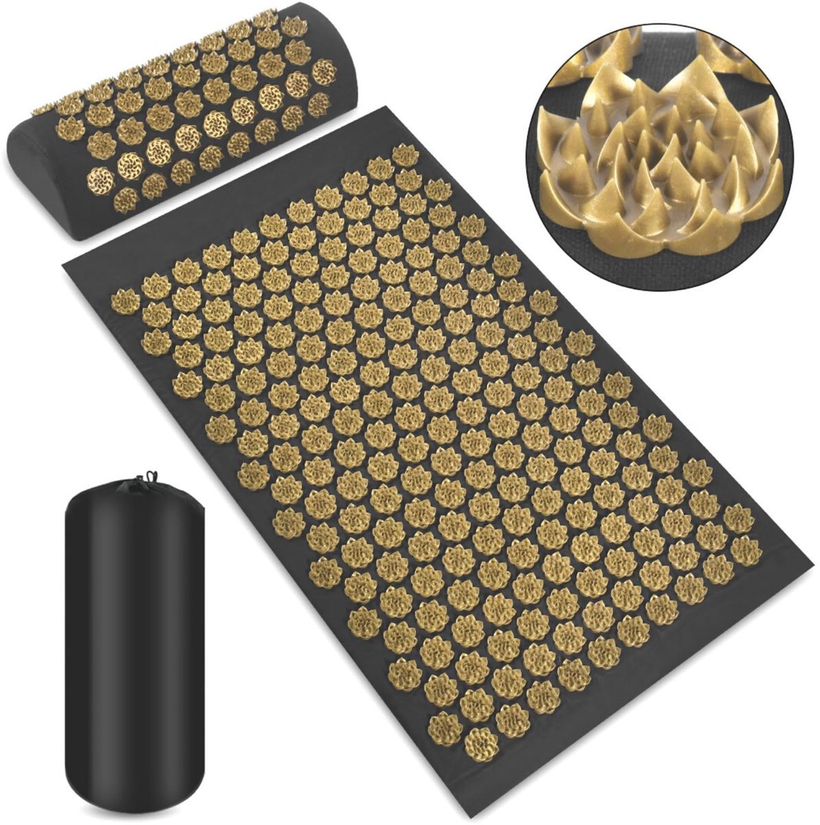 Omgoods - Acupressuur Set met Mat en Kussen voor Natuurlijke Ontspanning