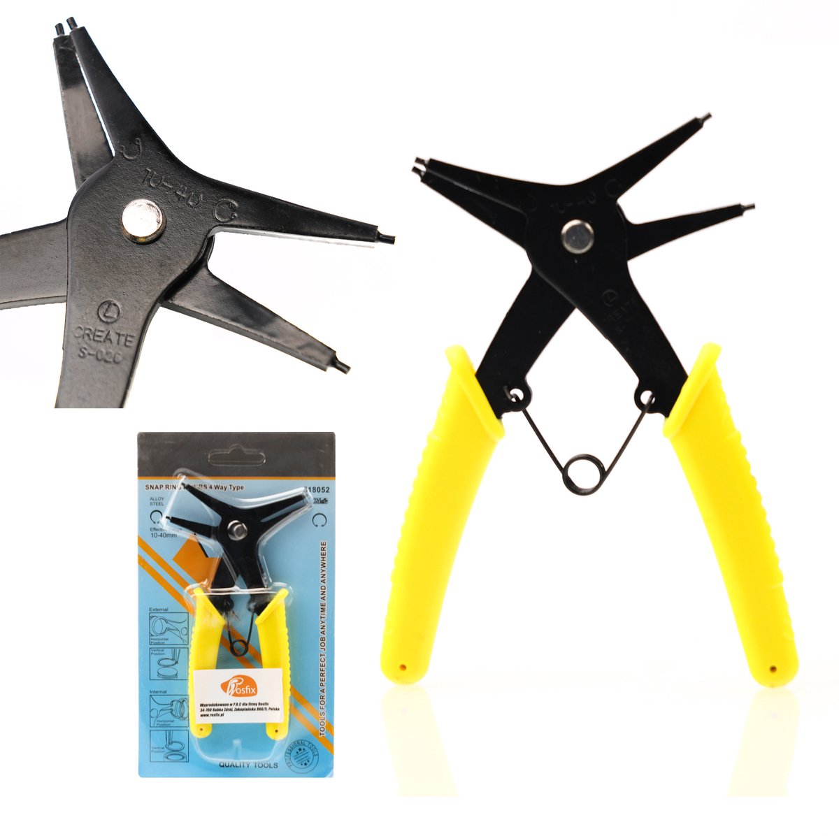 Rosfix Universele Krimptang Rosfix - Verstelbare Stalen Bek - Ø97 mm Opening, 133 mm Lengte, 10–40