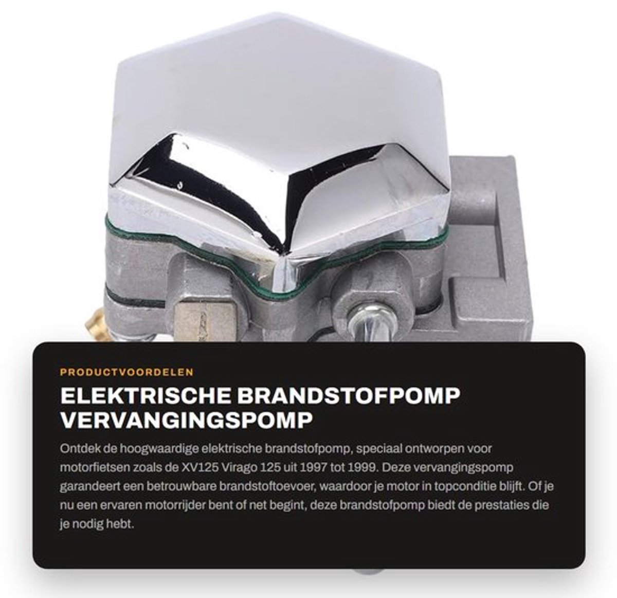 Elektrische Brandstofpomp - Vervangingspomp voor Motorfietsen - Geschikt voor XV125 Virago 125 - 2UJ 13910 00 00 - Betrouwbare brandstoft...