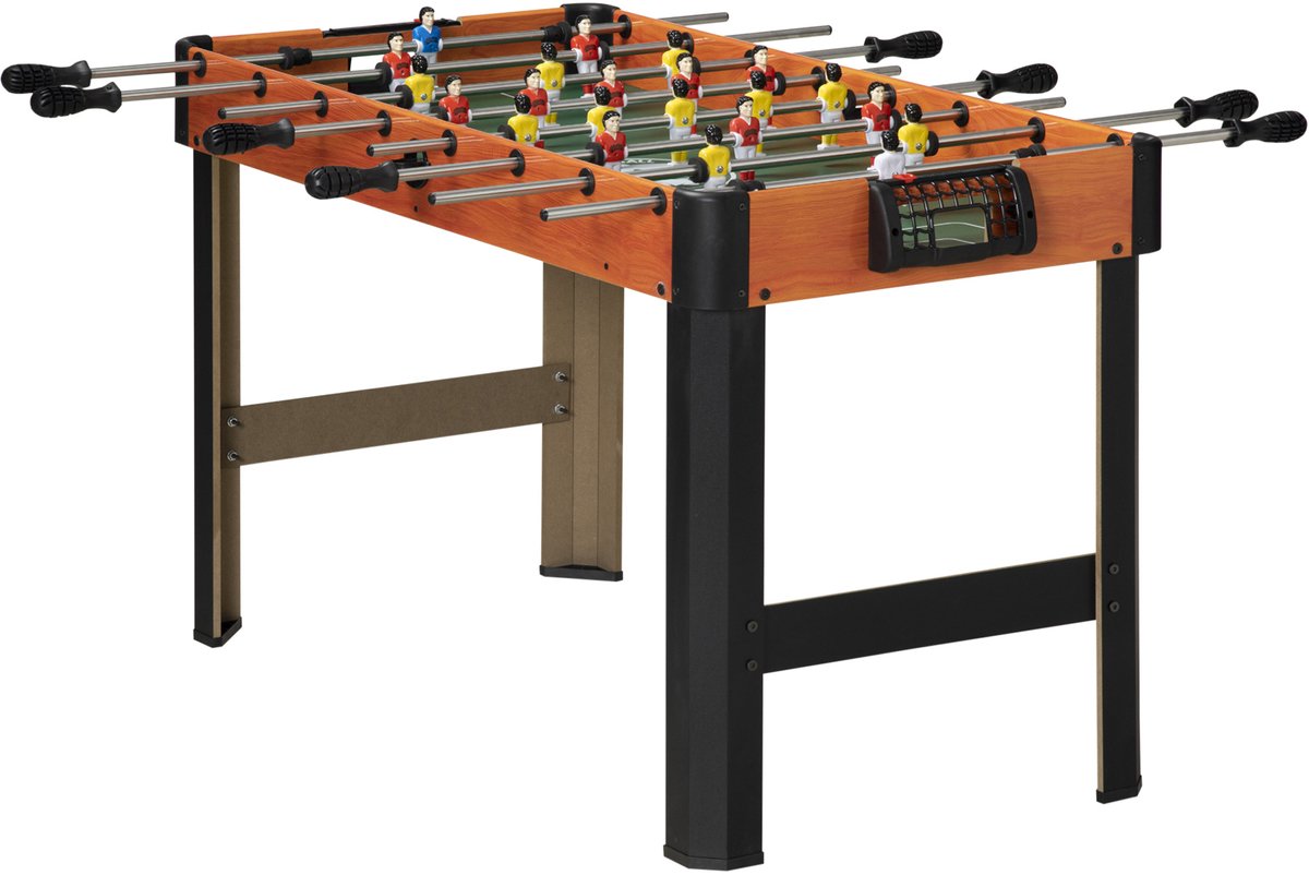 Tafelvoetbalset - 2 ballen - antislip handvatten - voor kinderen en volwassenen - scorebord - MDF - metaal - kleurrijk