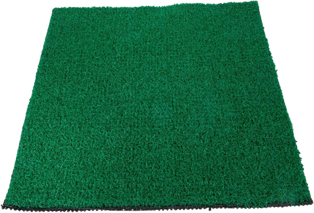 Kunstgras Schildpad Terras - Reptiel Grasmat - Terrarium Decoratie - Duurzaam Hars Materiaal - 30x30cm - Donkergroen