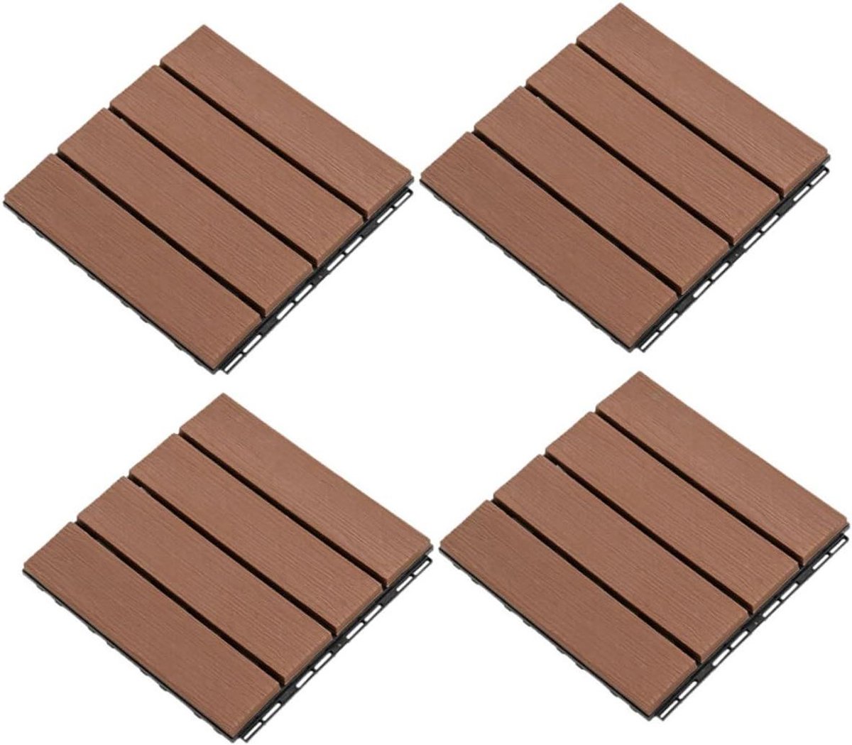 Vloertegels - Terrastegels Tuintegels - Buiten Vloeren - Makkelijk te Installeren - 30x30x1.5cm - Grijs