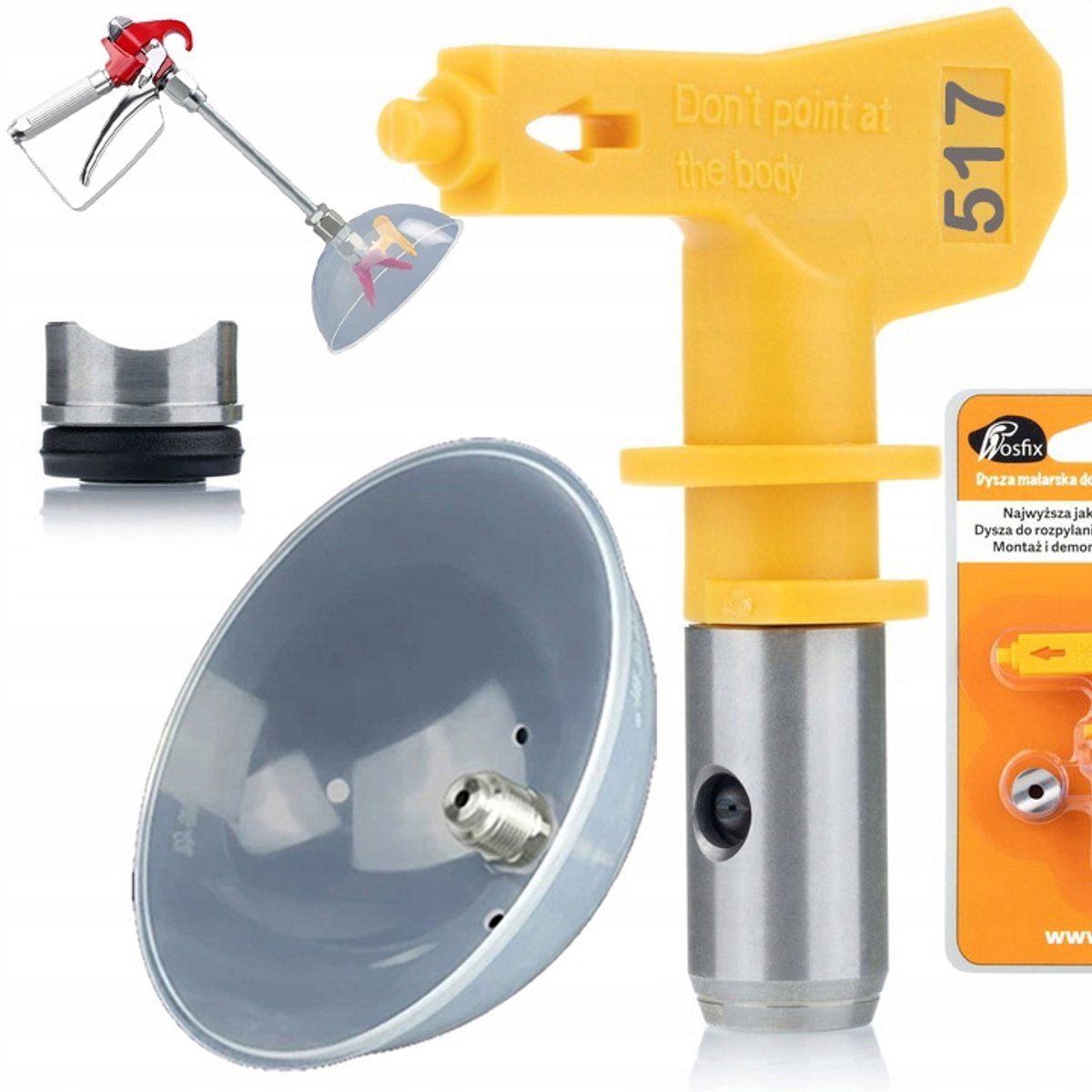 Rosfix Spatscherm Set Spuitmond Model 517 Ultra Spray - Transparant Spatscherm - Afdichting