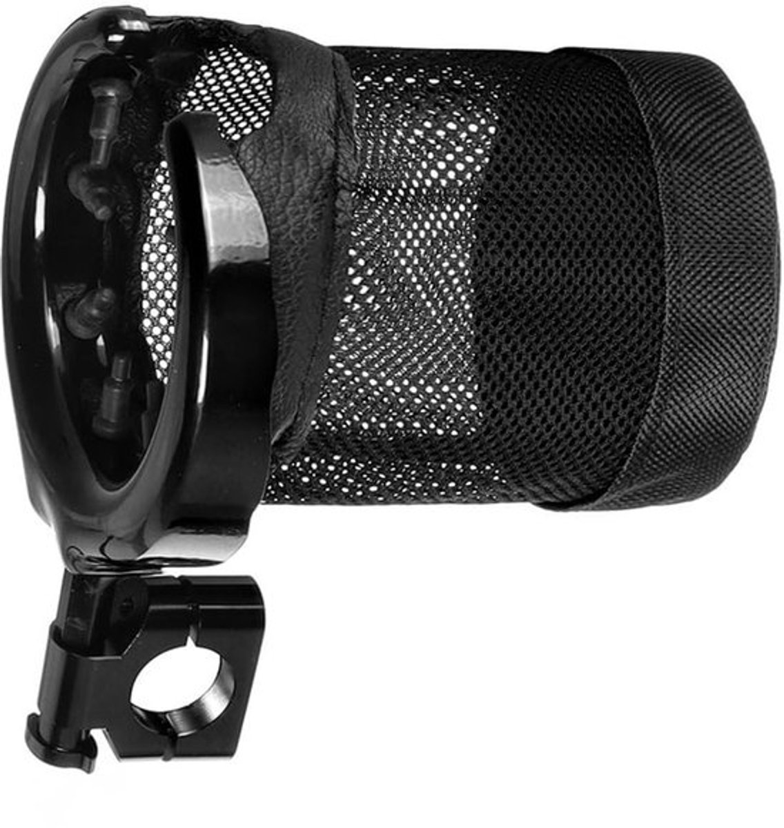 MASO 1x Motorfiets Stuur Bekerhouder, Geschikt voor Motorfiets met 25mm (1"") Stuur, Aluminium Zwart