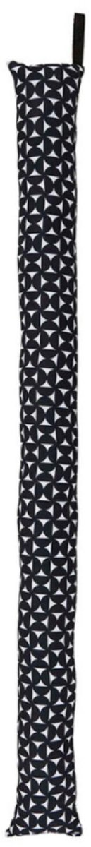 Cogex Tochtstopper - zwart - stof - 80 x 8 cm - tochtrollen - polyester