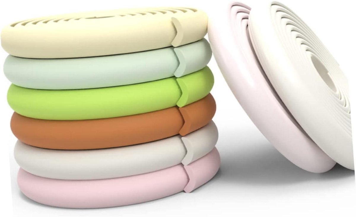Hoekbeschermers Baby - Meubelbeschermers Kinderen - Veiligheid Thuis - Zacht Absorberend Materiaal - 600 cm Lengte - Wit