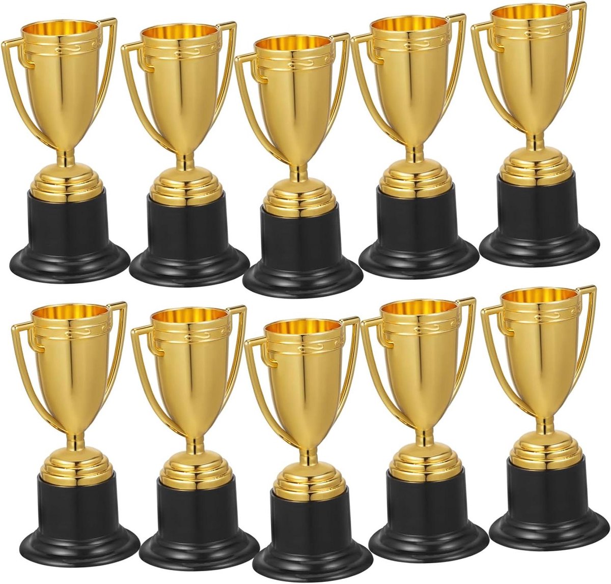 Kleine Trofee Bekers - Prijsbekers Wedstrijd - Feestelijke Onderscheidingen - Lichtgewicht Plastic - 9.60x5.60x4.80CM - Multi