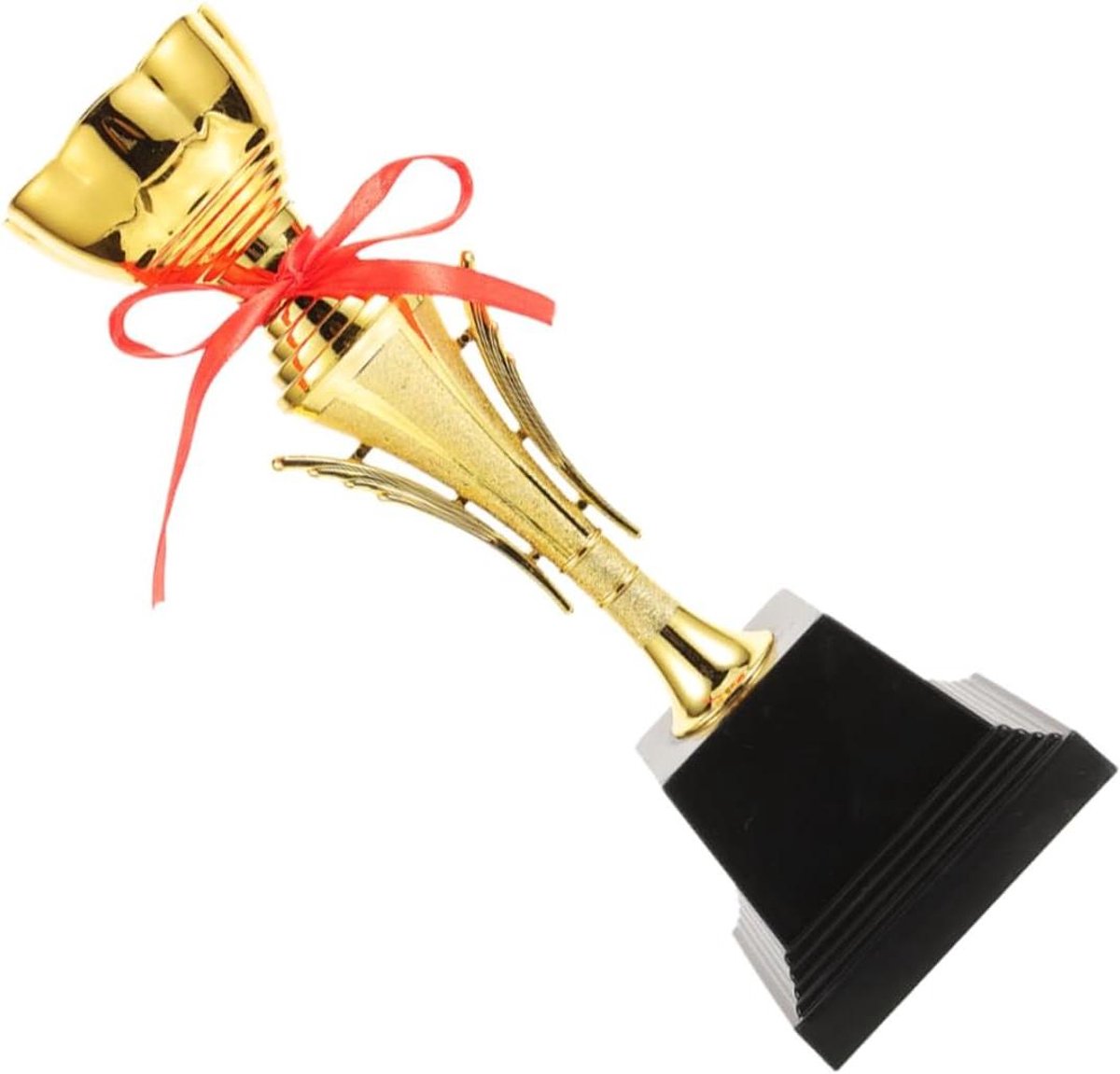 Gouden Trofee Beker - Wisselbeker Prijs - Sportevenementen Bekronen - Duurzame Metalen Constructie - 27 cm Hoog - Goud