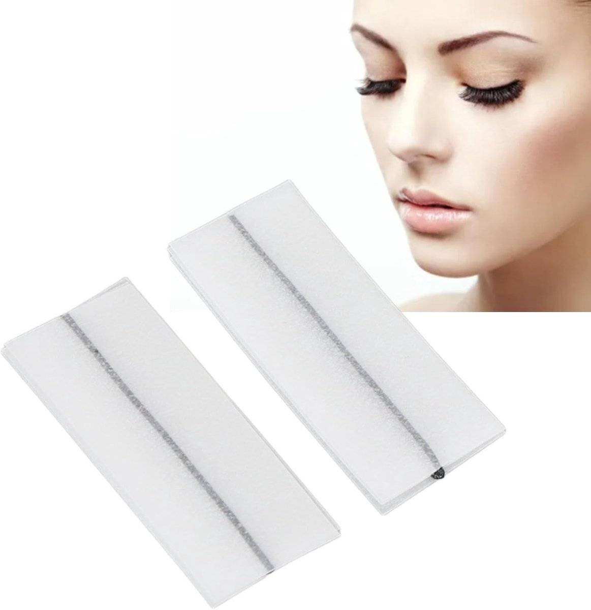 Pack van 80 zelfklevende wimperstrips, sterke grip, waterproof en herbruikbaar, huidvriendelijk en eenvoudig te gebruiken