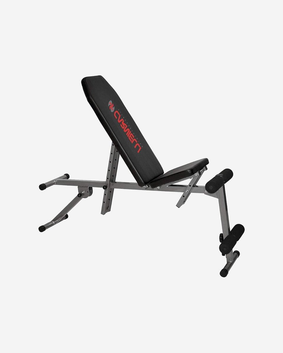 Fitnessbank - Halterbank Trainingsbank - Kracht Training - Inklapbaar Ontwerp - 100 kg capaciteit - Zilver