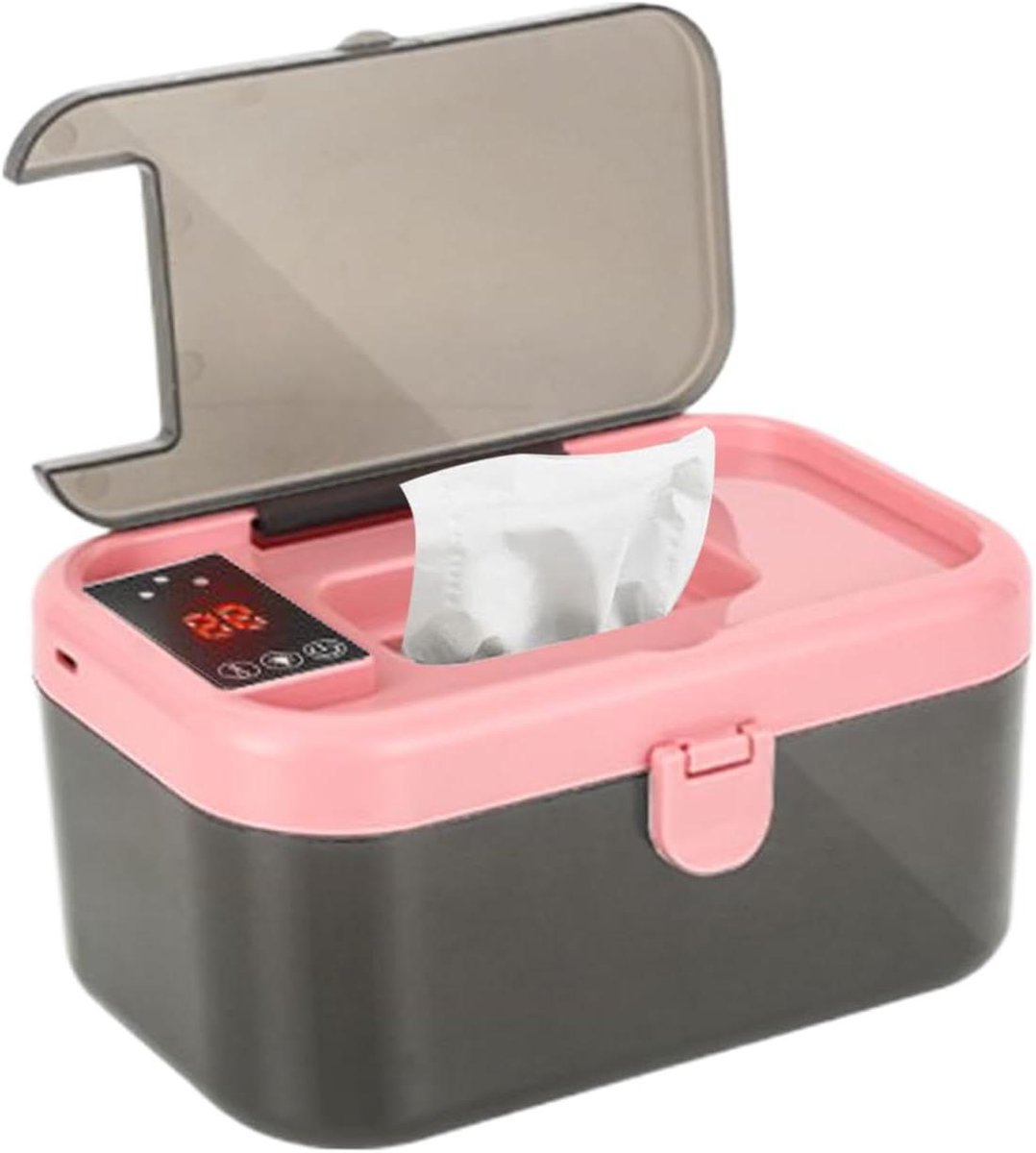 Billendoekjes Warmer - Doekjes Verwarmer - Baby Verzorging - USB Oplaadbaar - 21 x 15 x 11 cm - Roze