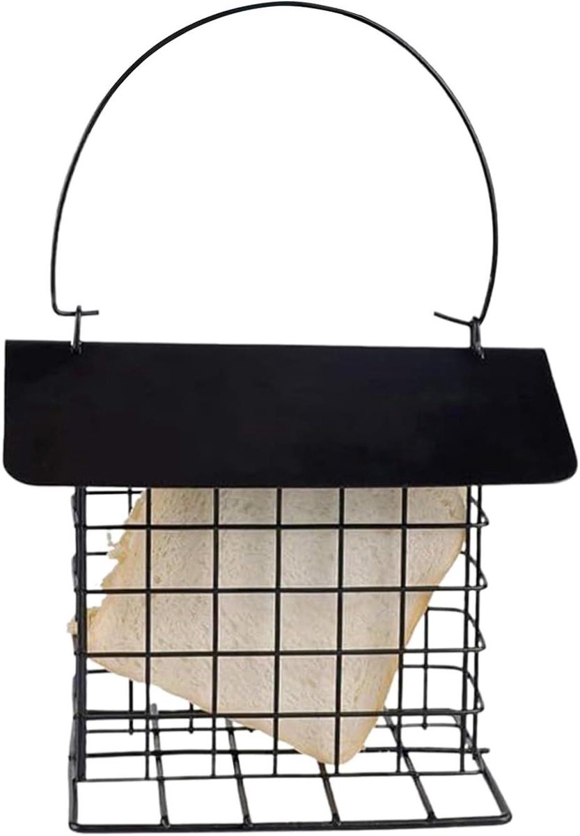 Vogelvoederstation - Voederdispenser Kooi - Vogels Voeren - Eekhoornveilig Ontwerp - 23.5 x 17.8 x 11 cm - Metaal