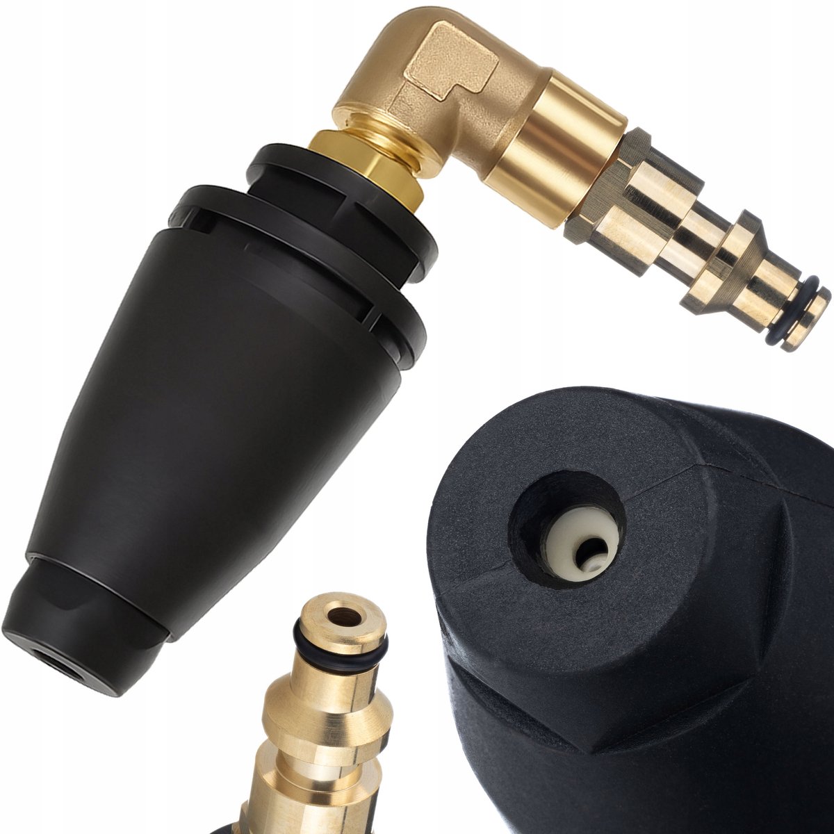 Rosfix Spuitmond Turbospuitmond 90° Rotatie Quick Connect QC - Hoge Druk, Duurzaam - Geschikt voor Parkside