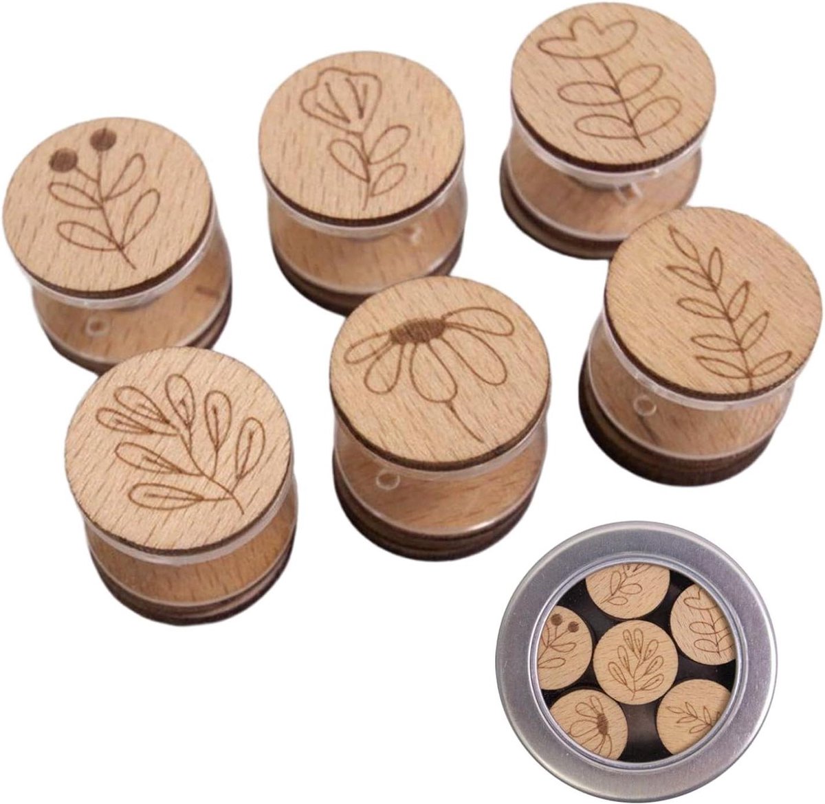 Garen Spoelen - Borduursels Opbergers - Handwerken Organiseren - Magnetisch Bevestigbaar - 6 stuks - Combinatie