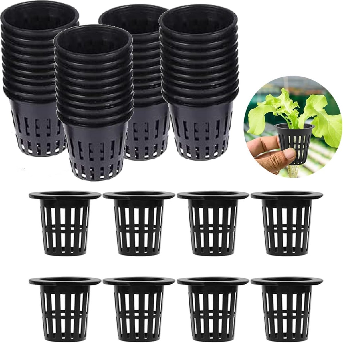 Hydrocultuur Netpotten - 5 cm - Kunststof - Voor Planten en Groenten