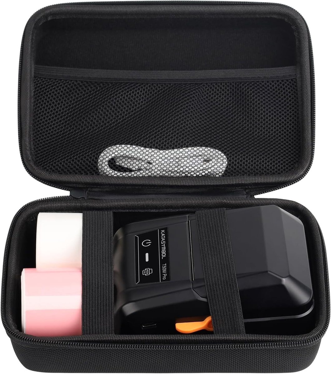 Labelmaker - Zwart - 20 x 14 x 7 cm - Nylon Draagbare Opbergdoos - Voor Mini Bluetooth Labelprinter