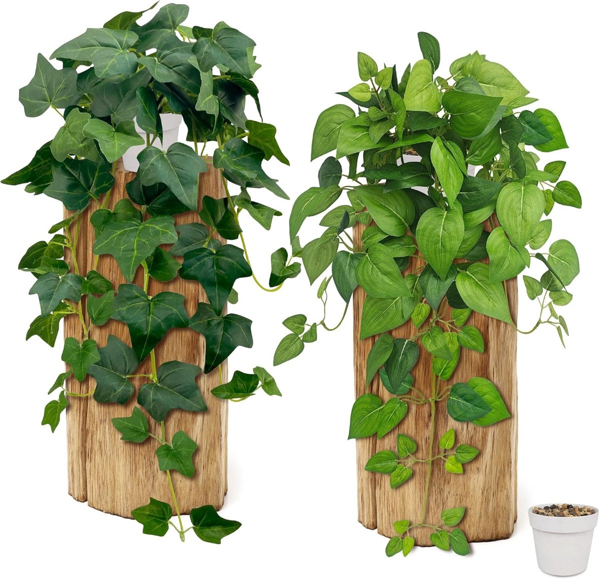 Kunstvetplanten met pot - Groen - 68 cm - Hangende Kunstplanten van Polyester en Kunststof - Voor Binnen en Buiten
