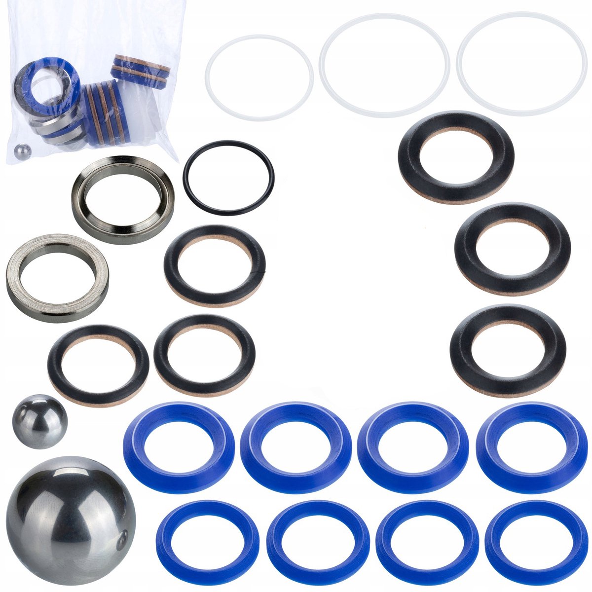 Zenthril Reparatieset Airless Verfspuit Cyclone V - Afdichtingen en Kogels - Compleet Onderhoudsset