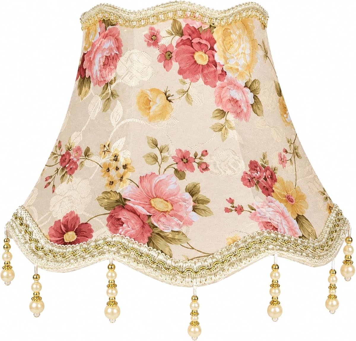 Kleine lampenkap - Roze - 13 x 25 x 20 cm - Retro Lampenkap met Franjes - Voor E27 Fitting