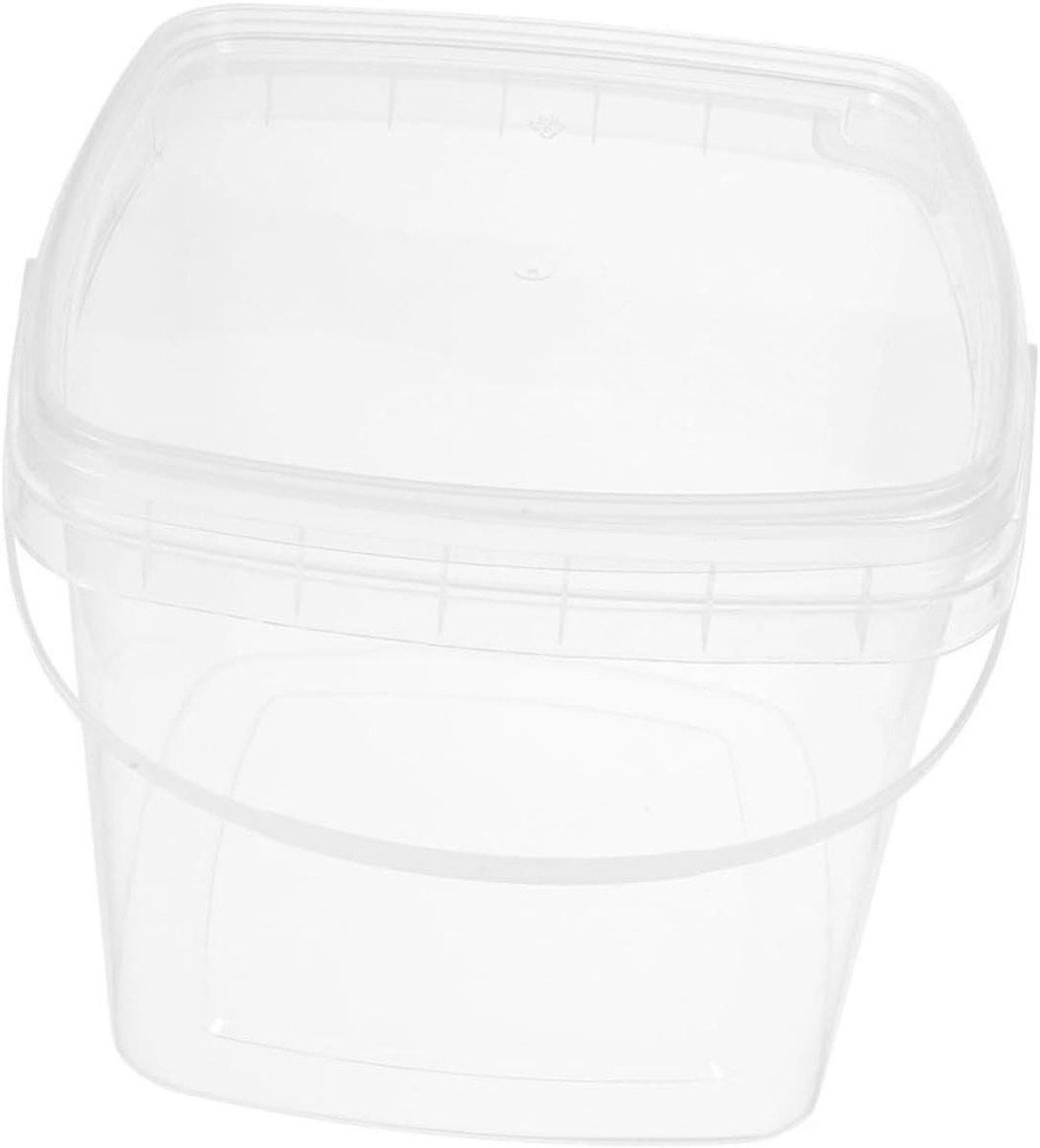 Opbergemmer - Bak met deksel - Voedsel bewaren - Lekvrij ontwerp - 1.5 liter - Transparant